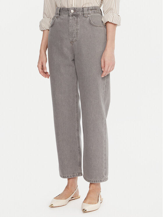 Marella Дънки 2523186084 Сив Mom Fit цвят на ниска цена