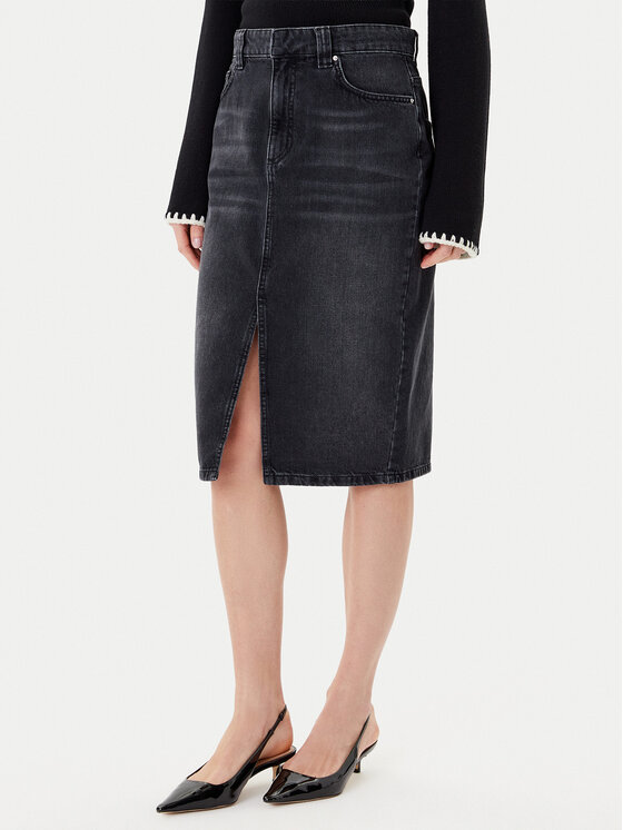 Marella Дънкова пола 2523106054200 Черен Regular Fit цвят на ниска цена