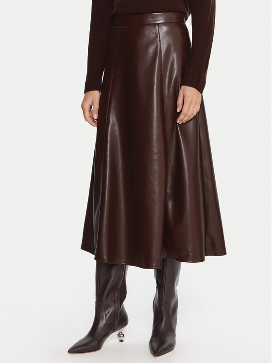 Marella Пола от имитация на кожа Vally 2525776022 Бордо Regular Fit цвят на ниска цена