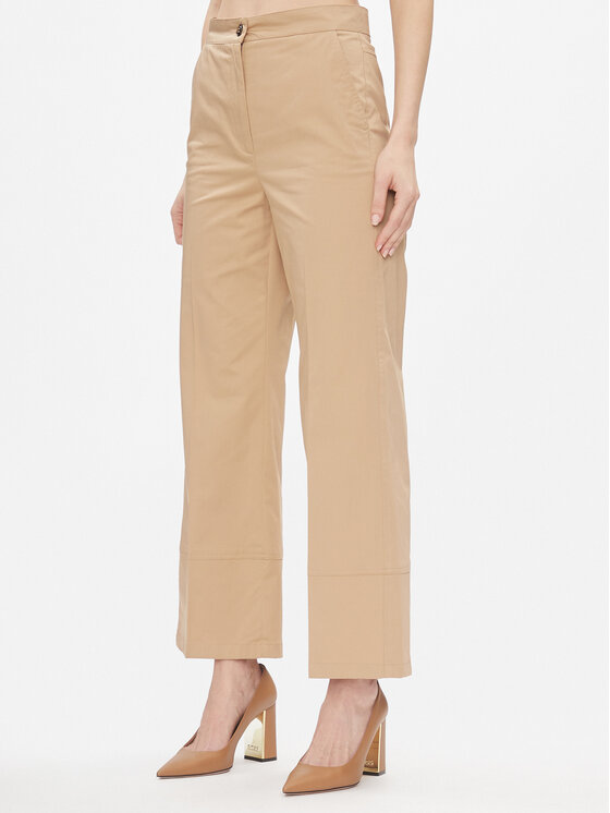 Marella Текстилни панталони Nabis 2413131091200 Кафяв Regular Fit цвят на ниска цена