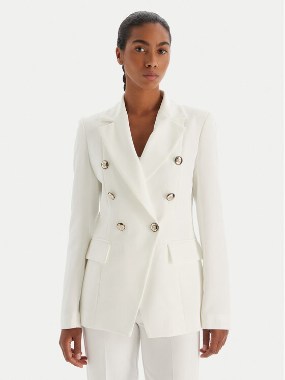 Maryley Сако 25IB139/43BC Бял Regular Fit цвят на ниска цена