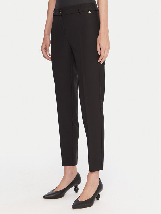 Maryley Текстилни панталони 25IB52Z/M17/43NE Черен Regular Fit цвят на ниска цена