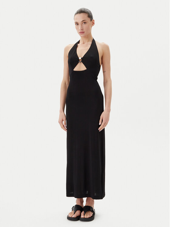 Max Mara Beachwear Коктейлна рокля Ghiotto 2516621059 Черен Slim Fit цвят на ниска цена