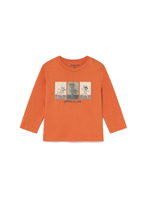 Mayoral Блуза 2063 Оранжев Regular Fit цвят на ниска цена