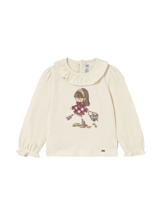 Mayoral Блуза 2076 Екрю Regular Fit цвят на ниска цена