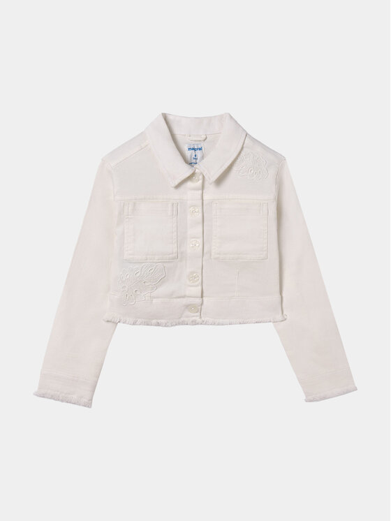 Mayoral Дънково яке 6459 Бял Regular Fit цвят на ниска цена