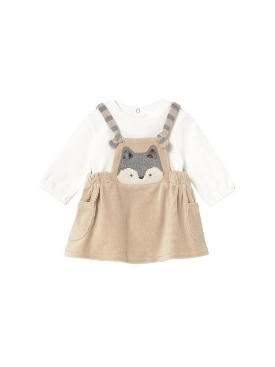 Mayoral Ежедневна рокля 2802 Бежов Regular Fit цвят на ниска цена