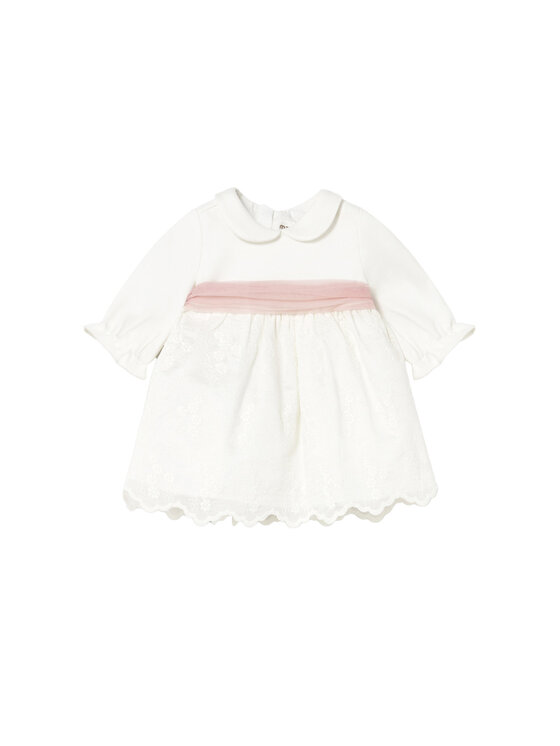 Mayoral Елегантна рокля 2818 Екрю Regular Fit цвят на ниска цена