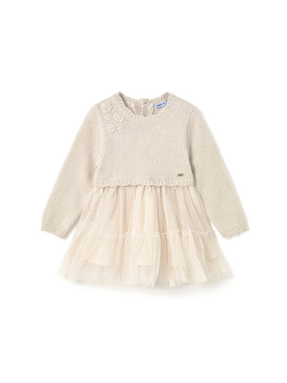 Mayoral Елегантна рокля 2905 Екрю Regular Fit цвят на ниска цена