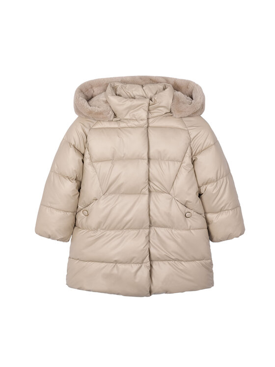 Mayoral Зимно яке 4447 Бежов Relaxed Fit цвят на ниска цена