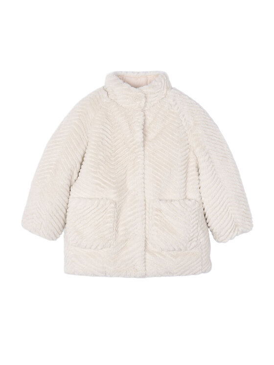 Mayoral Кожено палто 4441 Бежов Regular Fit цвят на ниска цена