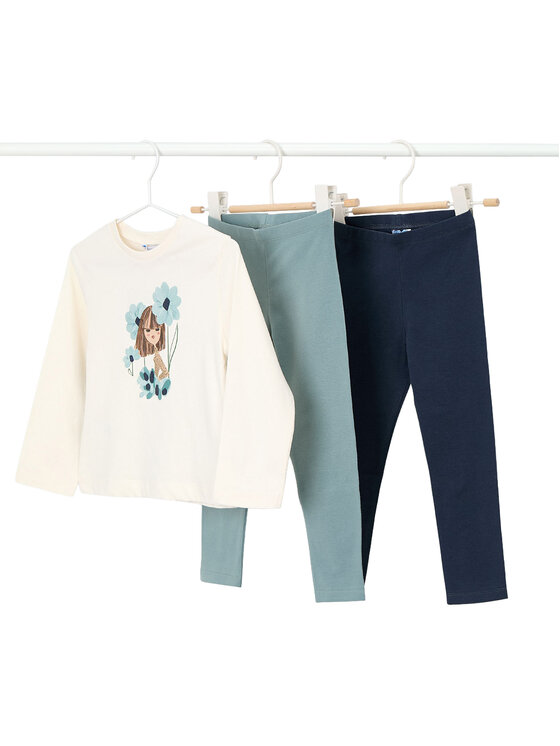 Mayoral Комплект 2 чифта клинове и блузка 4724 Цветен Slim Fit цвят на ниска цена