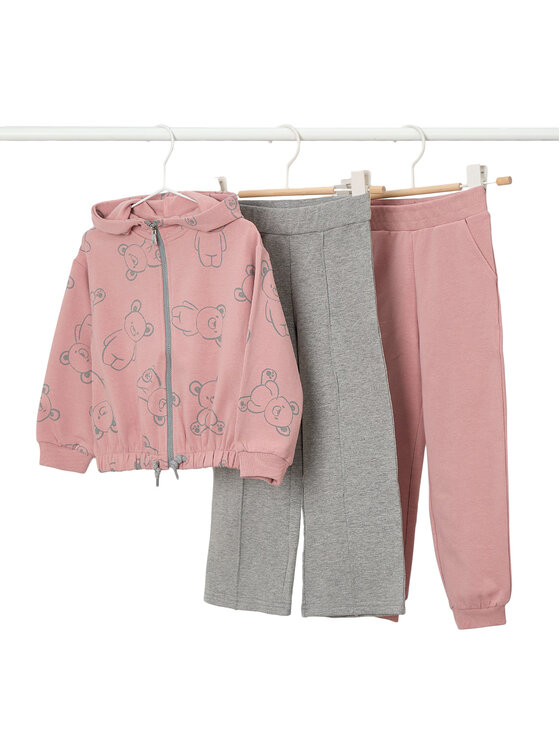 Mayoral Комплект анцуг 2 чифта панталони и фанела 4895 Розов Regular Fit цвят на ниска цена