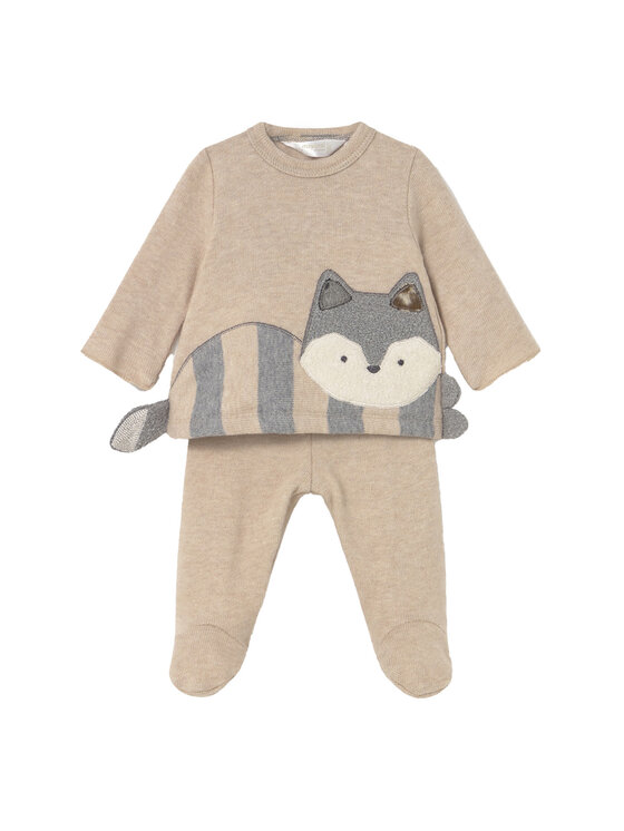 Mayoral Комплект блуза и ританки 2558 Бежов Regular Fit цвят на ниска цена