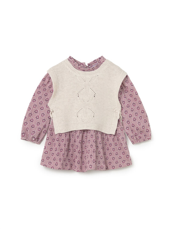 Mayoral Комплект пуловер и рокля 2913 Розов Regular Fit цвят на ниска цена