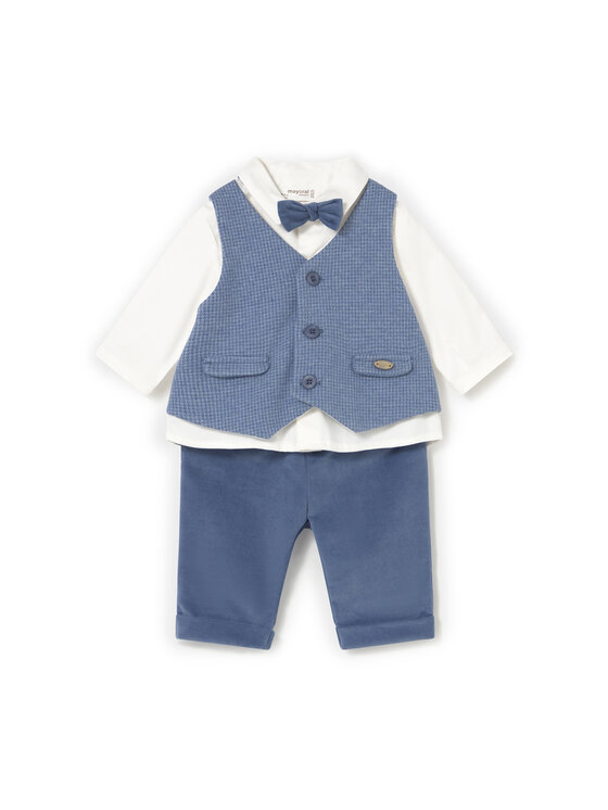 Mayoral Комплект риза и платнени панталони 2581 Син Regular Fit цвят на ниска цена