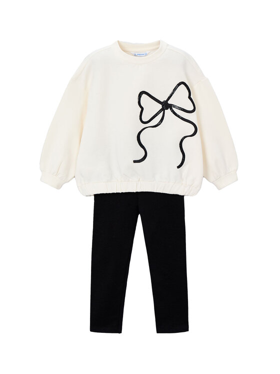 Mayoral Комплект суитшърт и клин 4720 Бежов Regular Fit цвят на ниска цена