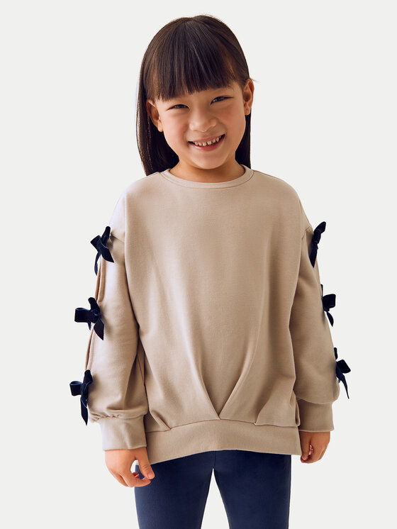 Mayoral Комплект суитшърт и клин 4725 Бежов Regular Fit цвят на ниска цена