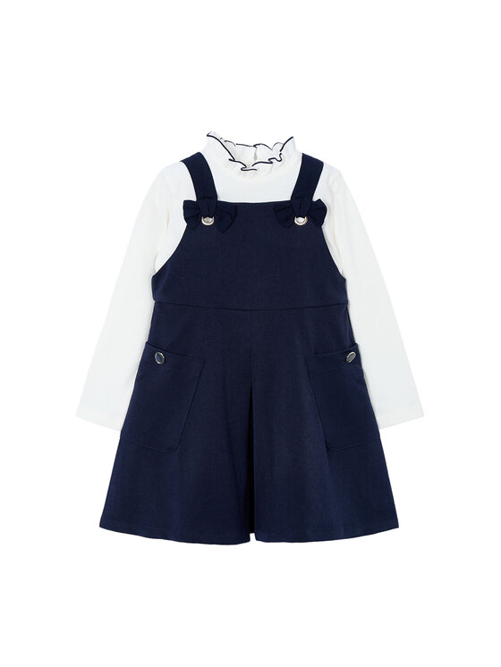 Mayoral Комплект тениска и рокля 4914 Тъмносин Regular Fit цвят на ниска цена