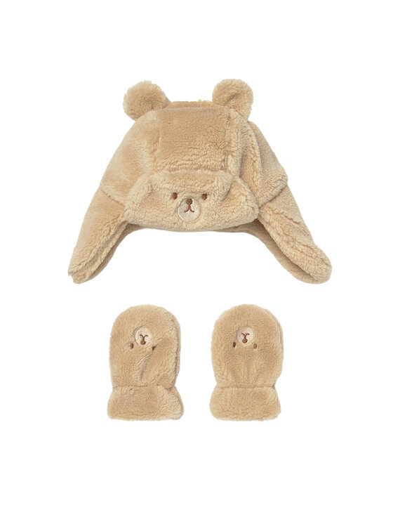 Mayoral Комплект шапка и ръкавици 10023 Бежов цвят на ниска цена