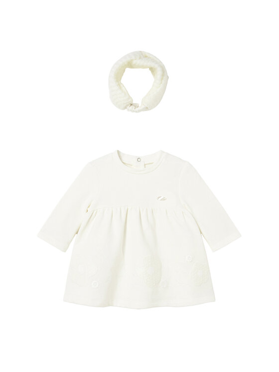 Mayoral Плетена рокля 2803 Екрю Regular Fit цвят на ниска цена