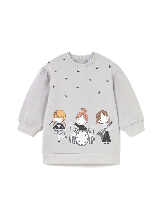 Mayoral Плетена рокля 2921 Сив Regular Fit цвят на ниска цена