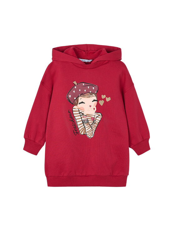 Mayoral Плетена рокля 4928 Червен Regular Fit цвят на ниска цена