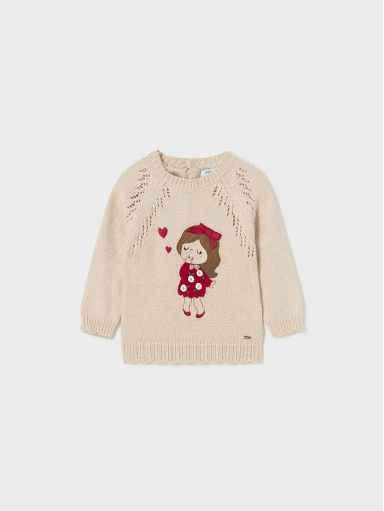 Mayoral Пуловер 2.309 Бежов Regular Fit цвят на ниска цена