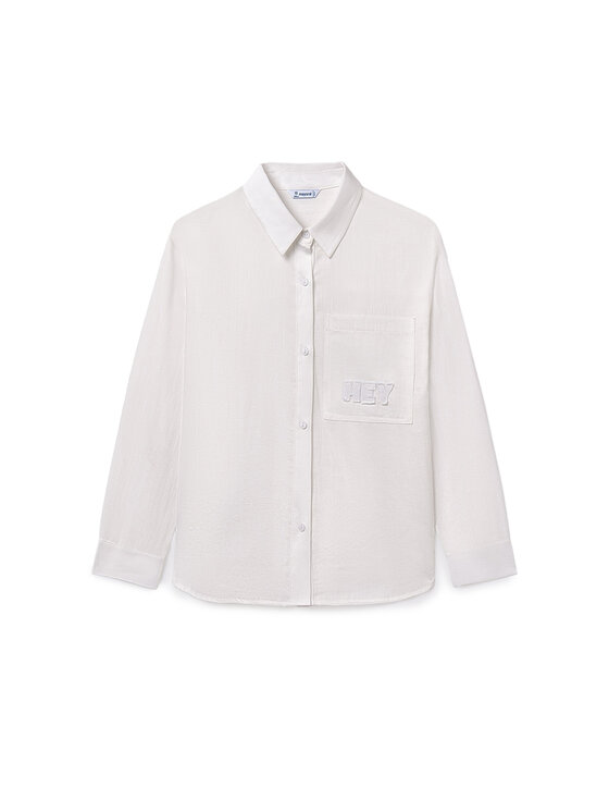 Mayoral Риза 7197 Бял Regular Fit цвят на ниска цена