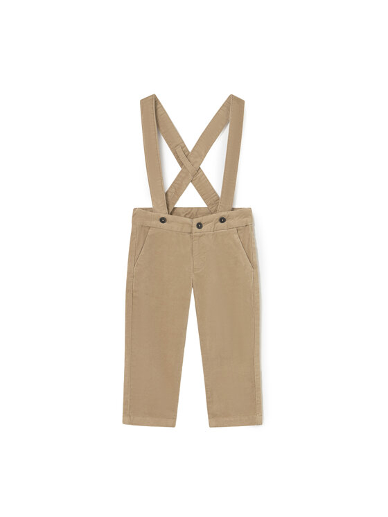 Mayoral Текстилни панталони 2512 Бежов Regular Fit цвят на ниска цена