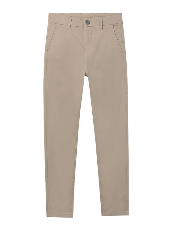 Mayoral Текстилни панталони 530 Бежов Regular Fit цвят на ниска цена