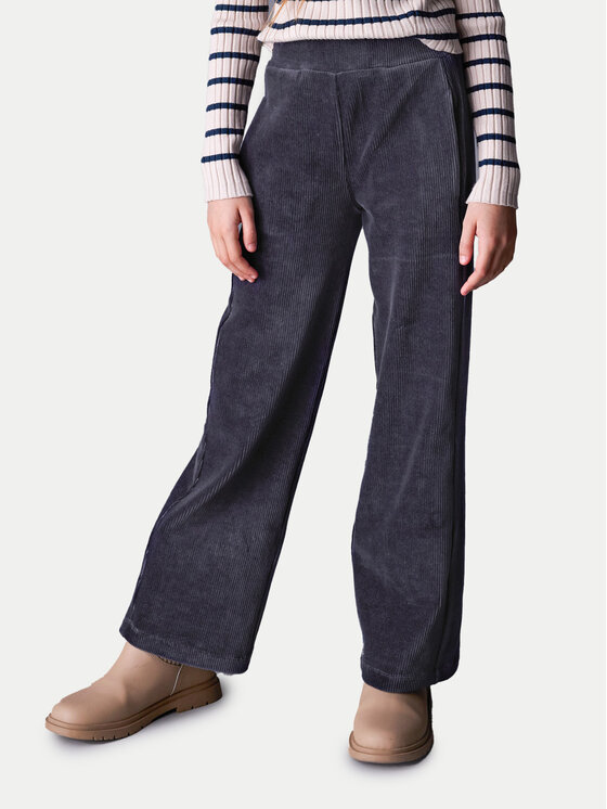 Mayoral Текстилни панталони 7576 Тъмносин Wide Leg цвят на ниска цена