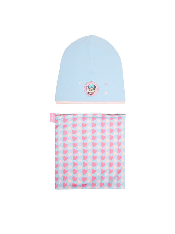 Mickey&Friends Комплект шапка и шал тип комин CEO-ACCCS-AW25-220DSTC Син цвят на ниска цена