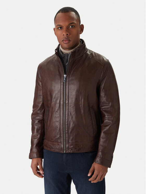 Milestone Кожено яке Ms Barney 531063 21295 Кафяв Regular Fit цвят на ниска цена