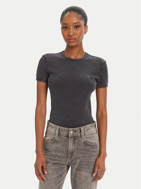 Miss Sixty Тишърт 6S2SJ39400 Сив Slim Fit цвят на ниска цена