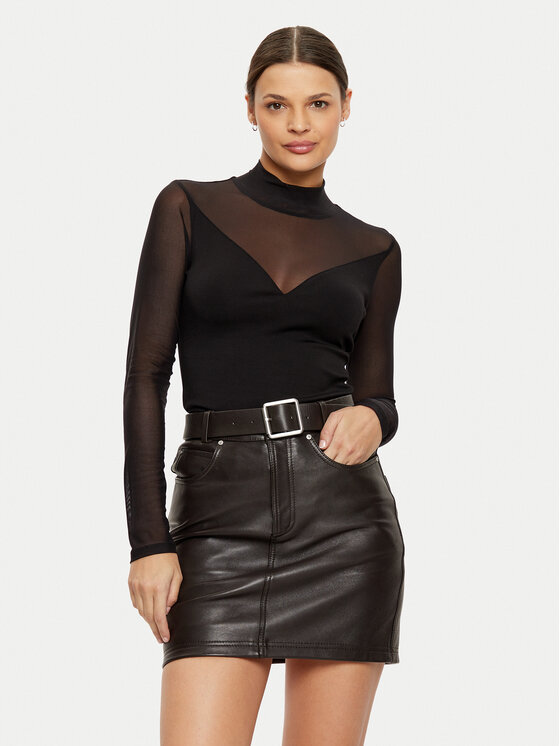 Morgan Блуза 242-TIMARA Черен Slim Fit цвят на ниска цена