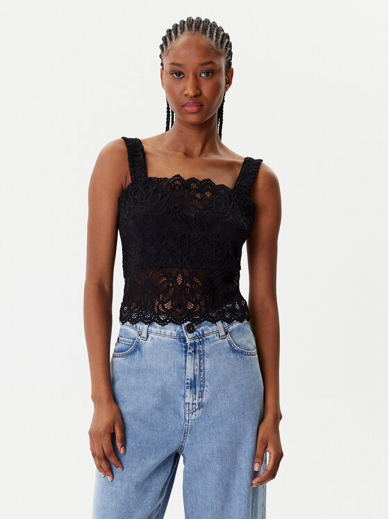 Morgan Блуза 252-DANSIA Черен Slim Fit цвят на ниска цена