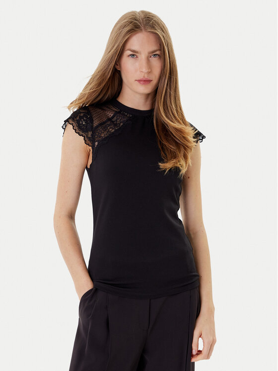 Morgan Блуза 252-DODO Черен Slim Fit цвят на ниска цена