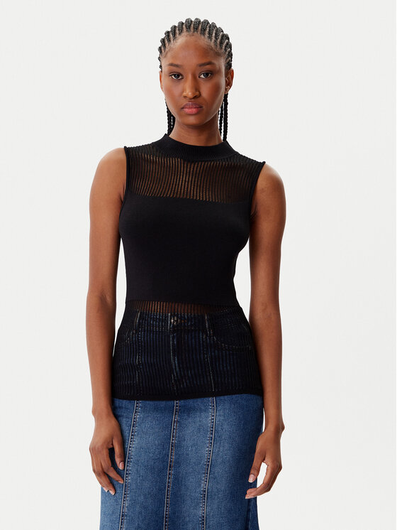 Morgan Блуза 252-MJULIE Черен Slim Fit цвят на ниска цена