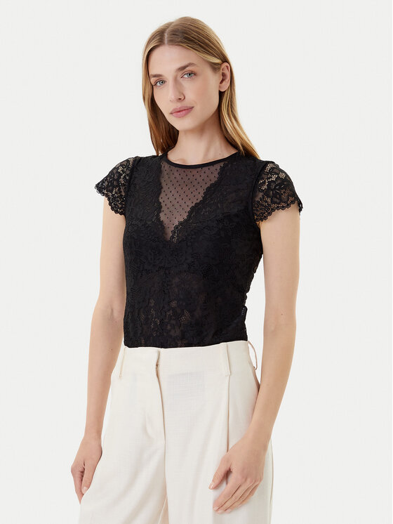 Morgan Боди 201-DONAO.N Черен Slim Fit цвят на ниска цена