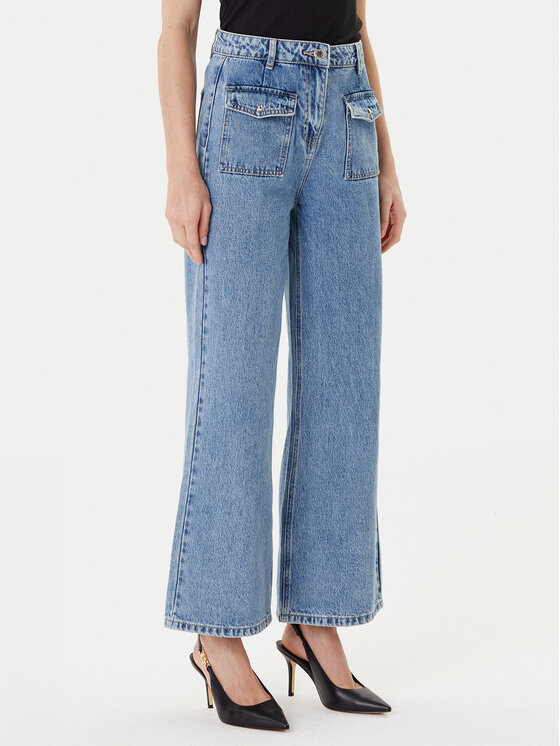 Morgan Дънки 241-PWIDE Син Wide Leg цвят на ниска цена