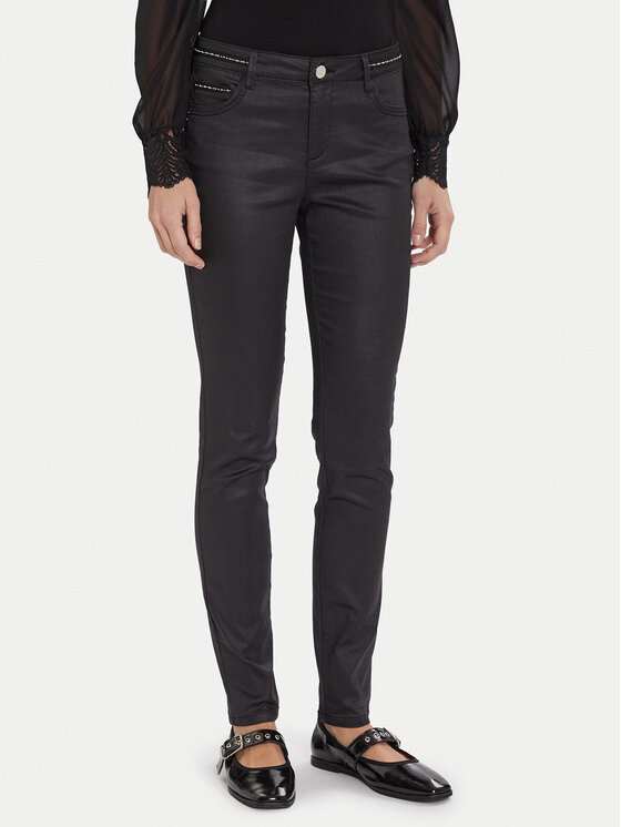 Morgan Дънки 252-PALAO Черен Slim Fit цвят на ниска цена