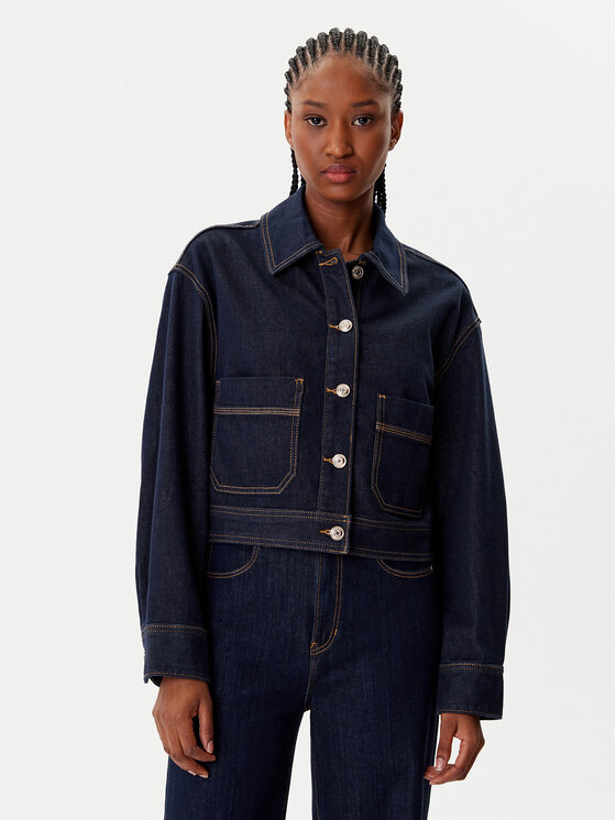 Morgan Дънково яке 252-GADZA Тъмносин Relaxed Fit цвят на ниска цена