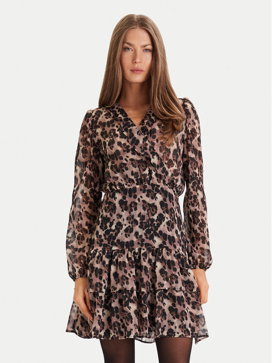 Morgan Ежедневна рокля 252-RLEOL.F Кафяв Regular Fit цвят на ниска цена