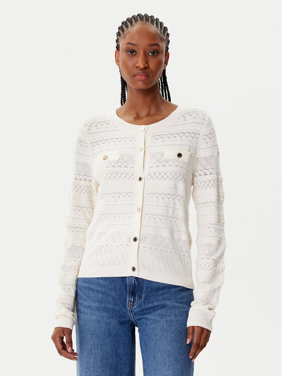 Morgan Кардиган 252-MNAHIA Бежов Slim Fit цвят на ниска цена