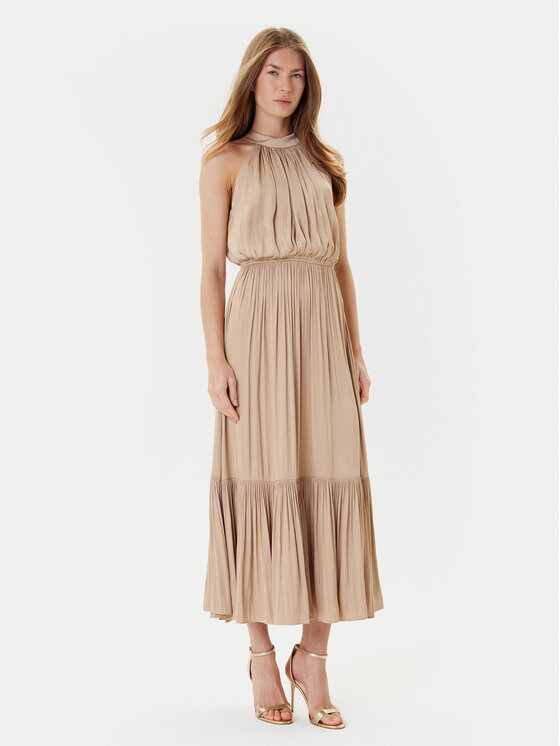 Morgan Коктейлна рокля 222-RAMAGE Бежов Regular Fit цвят на ниска цена