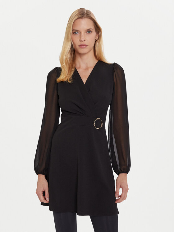 Morgan Коктейлна рокля 252-RSONIA Черен Slim Fit цвят на ниска цена