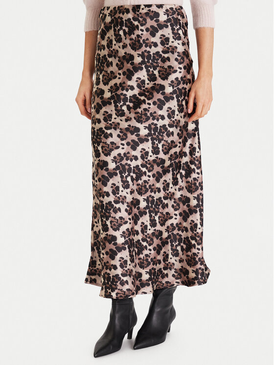 Morgan Макси пола 252-JLEOL.F Кафяв Slim Fit цвят на ниска цена