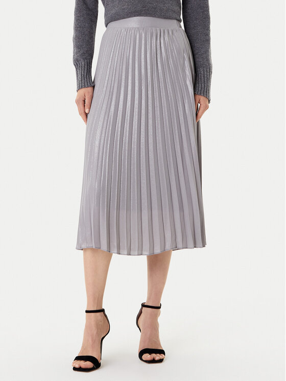 Morgan Плисирана пола 252-JPLISAN Сребрист Regular Fit цвят на ниска цена