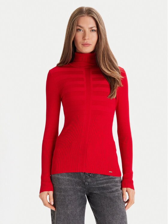 Morgan Поло 132-MENTOS.M Червен Slim Fit цвят на ниска цена